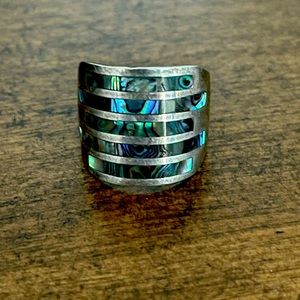 Etched Vintage Unique Silver Ring